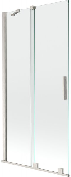 Mexen Velar, 2 szárnyas eltolható kádparaván 90 x 150 cm, 8mm átlátszó üveg, csiszolt acél, 896-090-000-01-97
