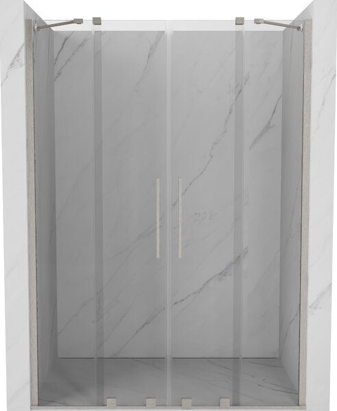 Mexen Velar Duo, tolózuhanyajtó nyitáshoz 140 cm, 8 mm átlátszó üveg, csiszolt acél, 871-140-000-02-97