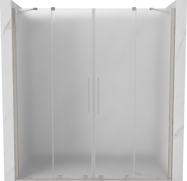 Mexen Velar Duo, tolózuhanyajtó nyitáshoz 170 cm, 8 mm-es matt üveg, csiszolt acél, 871-170-000-32-97
