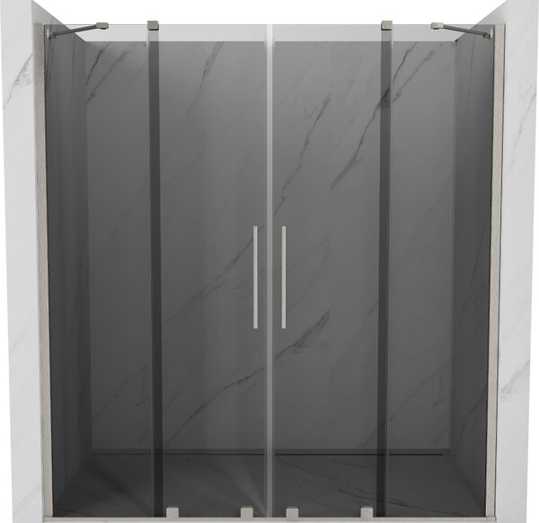 Mexen Velar Duo, tolózuhanyajtó nyitáshoz 170 cm, 8 mm szürke üveg, csiszolt acél, 871-170-000-42-97