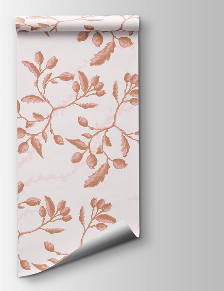 Fotótapéta A levelek és bogyók mintázata, Designer fali fotótapéta, Népszerű fotótapéta, t00407 - Tapeko.hu