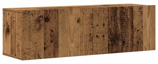 VidaXL 4 db falra szerelhető TV-szekrény szett régi fa 100 x 30 x 30 cm