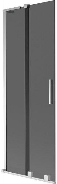Mexen Velar L, 2 szárnyas eltolható kádparaván 70 x 150 cm, 8mm szürke üveg, króm profil, 896-070-003-41-01