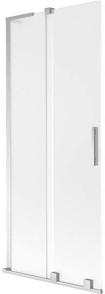Mexen Velar L, 2 szárnyas eltolható kádparaván 85 x 150 cm, 8 mm mattüveg, króm, 896-085-003-31-01