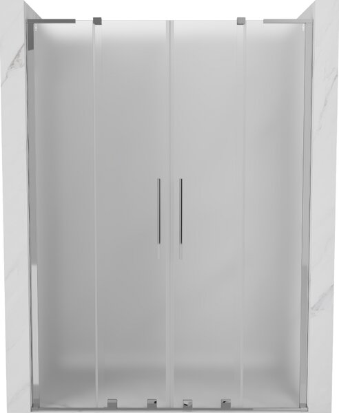 Mexen Velar L Duo, tolózuhanyajtó nyitáshoz 140 cm, 8 mm-es matt üveg, króm, 871-140-003-32-01