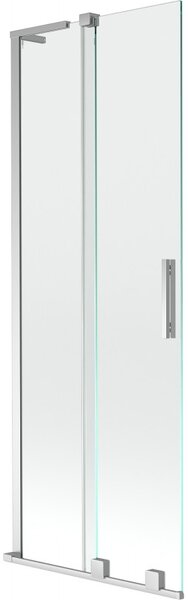 Mexen Velar L, 2 szárnyas eltolható kádparaván 70 x 150 cm, 8mm átlátszó üveg, króm profil, 896-070-003-01-01