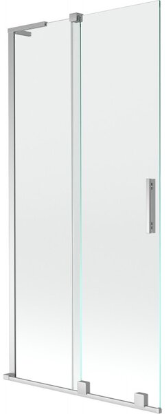 Mexen Velar L, 2 szárnyas eltolható kádparaván 90 x 150 cm, 8mm átlátszó üveg, króm profil, 896-090-003-01-01