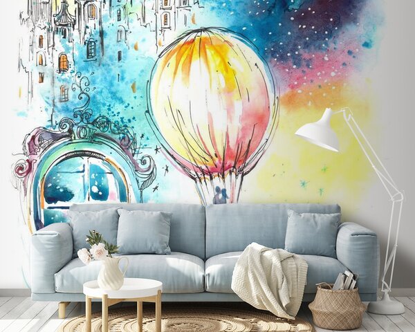 Fotótapéta Hőlégballon az égen, Léggömbös fotótapéta, Népszerű fotótapéta, u67978 - Tapeko.hu