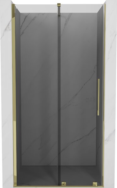 Mexen Velar, tolózuhanyajtó nyitáshoz 100 cm, 8 mm szürke üveg, arany fényes, 871-100-000-41-50