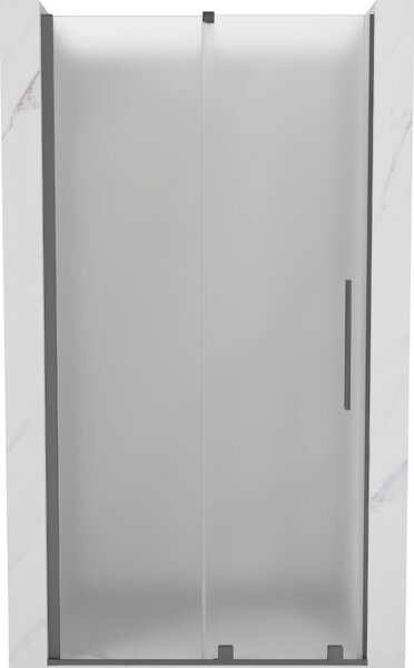 Mexen Velar, tolózuhanyajtó nyitáshoz 90 cm, 8 mm-es matt üveg, polírozott grafit, 871-090-000-31-95