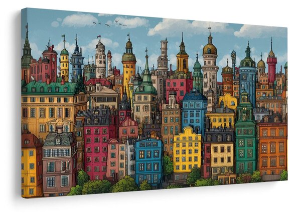 Kép színes városi panoráma