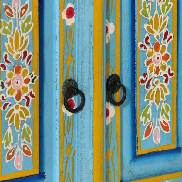 VidaXL kék tömör mangófa TV-szekrény 110 x 30 x 40 cm