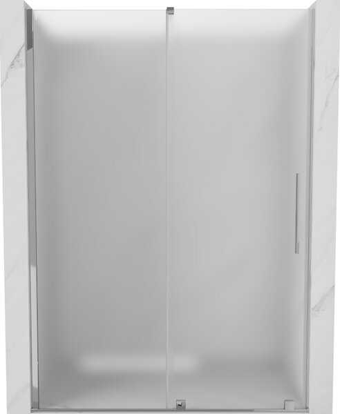 Mexen Velar, tolózuhanyajtó nyitáshoz 140 cm, 8 mm-es matt üveg, króm, 871-140-000-31-01