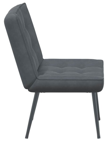 VidaXL sötétszürke bársony pihenőfotel 64 x 74 x 84 cm