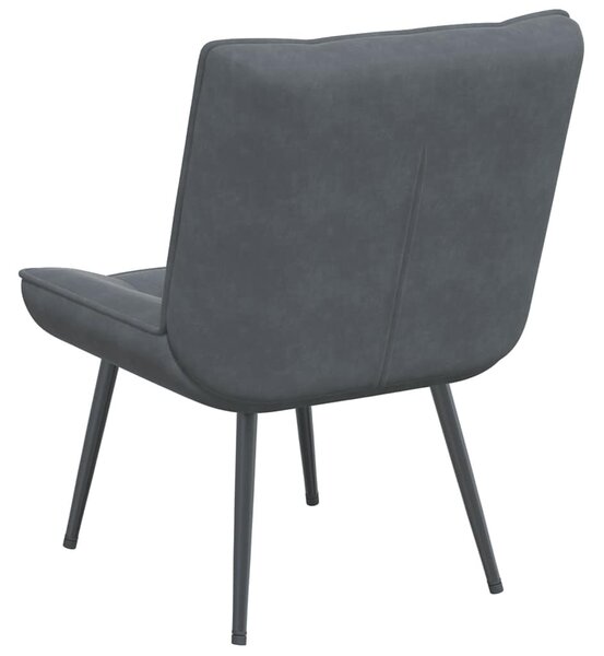 VidaXL sötétszürke bársony pihenőfotel 64 x 74 x 84 cm