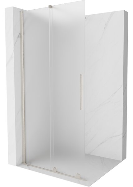 Mexen Velar, zuhany paraván tolóajtóval Walk-in 100 x 200 cm, 8 mm-es matt üveg, csiszolt acél, 871-100-000-33-97