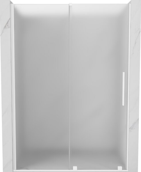 Mexen Velar, tolózuhanyajtó nyitáshoz 140 cm, 8 mm-es matt üveg, fehér matt, 871-140-000-31-20