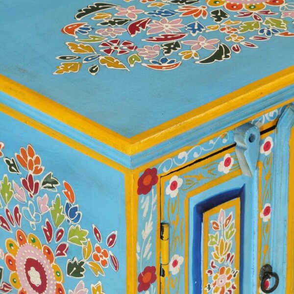 VidaXL kék tömör mangófa TV-szekrény 110 x 30 x 40 cm