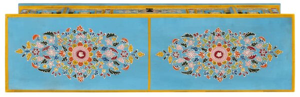 VidaXL kék tömör mangófa TV-szekrény 110 x 30 x 40 cm