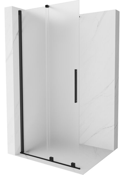 Mexen Velar, zuhany paraván tolóajtóval Walk-in 70 x 200 cm, 8 mm-es matt üveg, fekete matt, 871-070-000-33-70
