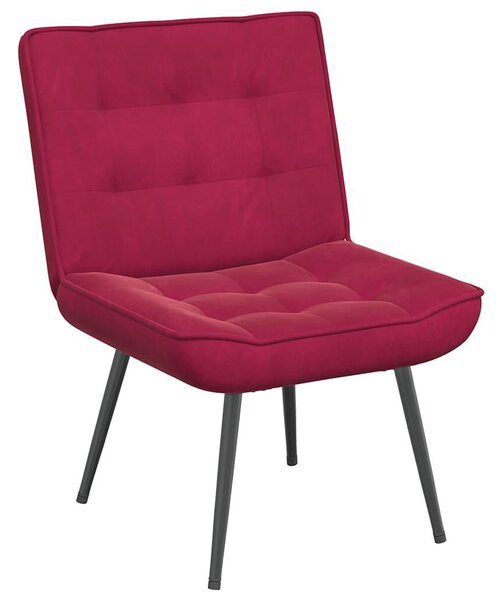 VidaXL bordó bársony pihenőfotel 64 x 74 x 84 cm