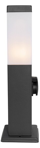 Kültéri lámpa sötétszürke 45 cm foglalattal IP44 - Malios