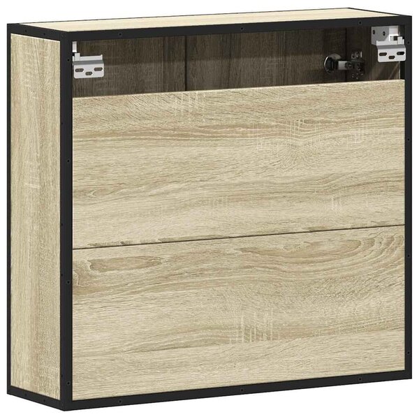 VidaXL sonoma tölgy szerelt fa tükrös fürdőszobaszekrény 65x20x60 cm