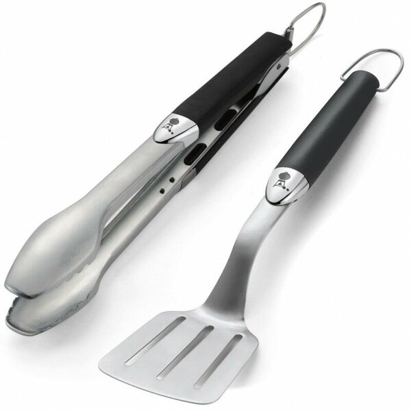 2db grill edény készlet Weber WB 6645 Premium, Doboz, Clip, Spatula, Rozsdamentes acél, Inox/fekete