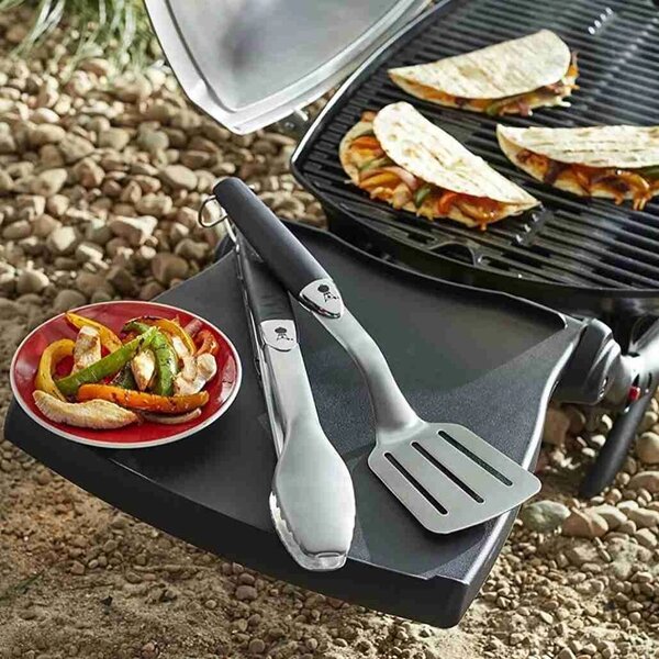 2db grill edény készlet Weber WB 6645 Premium, Doboz, Clip, Spatula, Rozsdamentes acél, Inox/fekete