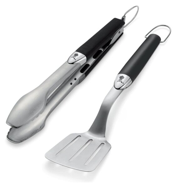 2db grill edény készlet Weber WB 6645 Premium, Doboz, Clip, Spatula, Rozsdamentes acél, Inox/fekete