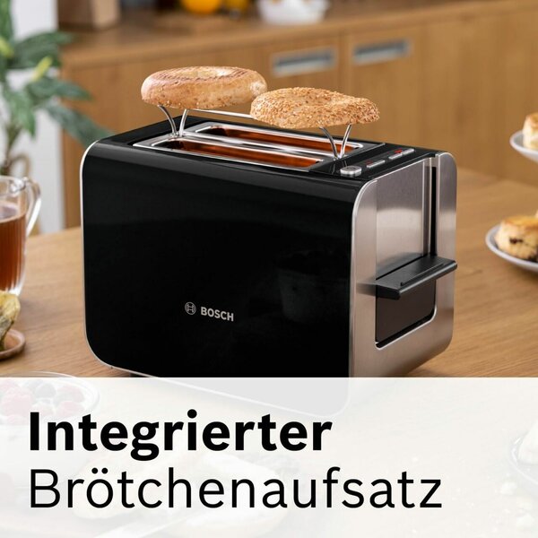 Bosch TAT8613N 9 2 szeletes 860 W Fekete kenyérpirító