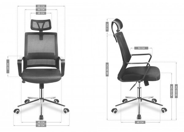 Ergonomikus forgószék fekete
