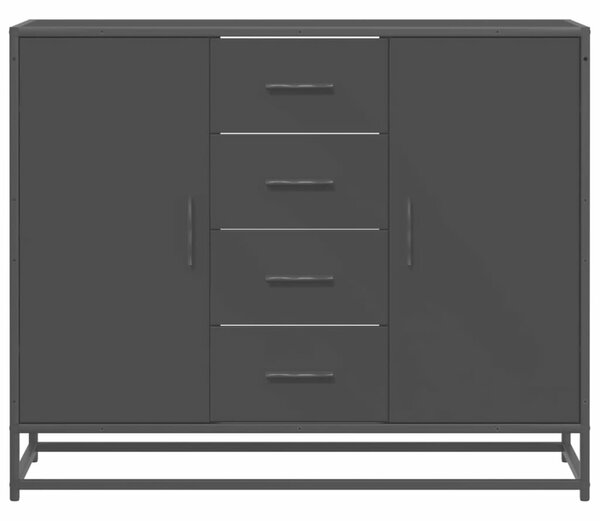 VidaXL fekete szerelt fa tálalószekrény 92 x 35 x 76 cm