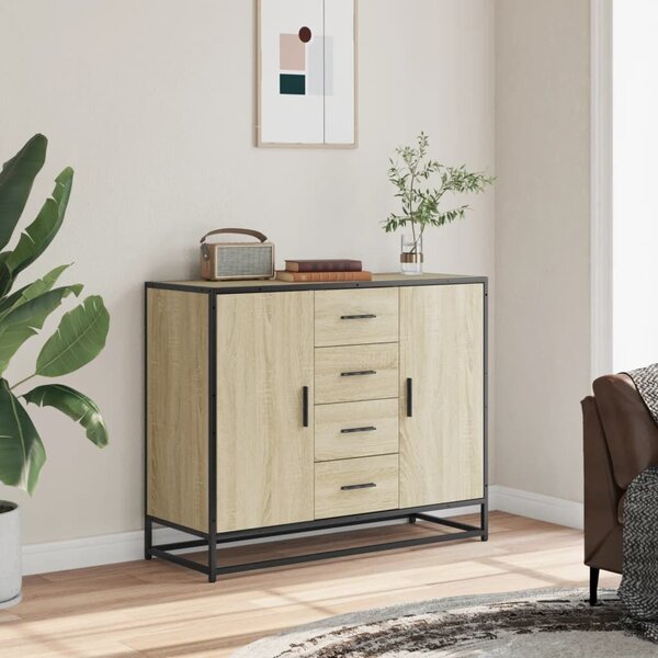 VidaXL sonoma tölgy színű szerelt fa tálalóasztal 92 x 35 x 76 cm