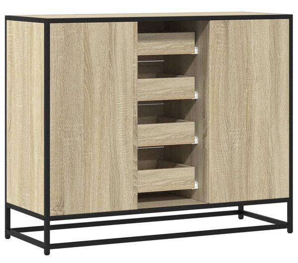 VidaXL sonoma tölgy színű szerelt fa tálalóasztal 92 x 35 x 76 cm