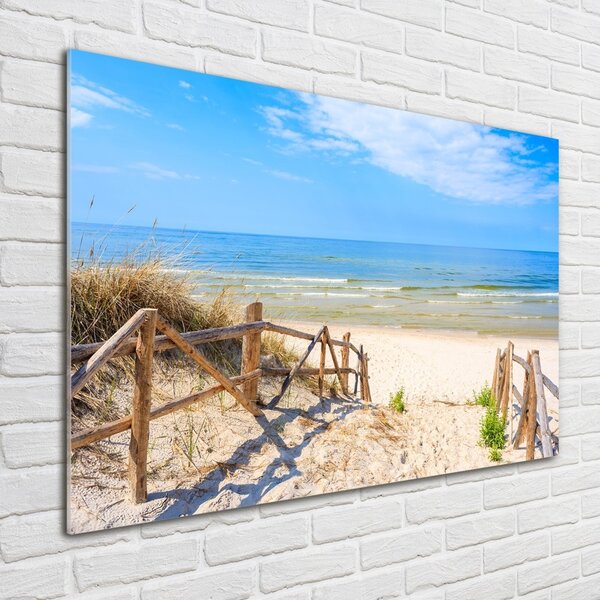 Üvegfotó Bejárat a strand