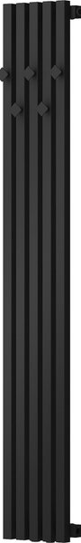 Mexen, Mexen Flux dekoratív fürdőszobai radiátor 1500 x 240 mm, 450 W, fekete - W127-1500-240-00-70