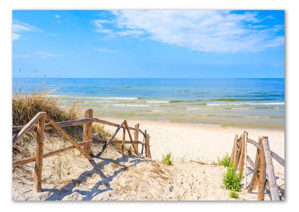 Üvegfotó Bejárat a strand