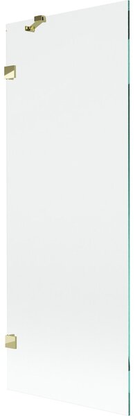 Mexen, Mexen Lunar 1 szárnyú kádparaván 70 x 150 cm, átlátszó, arany - 897-070-000-50-00