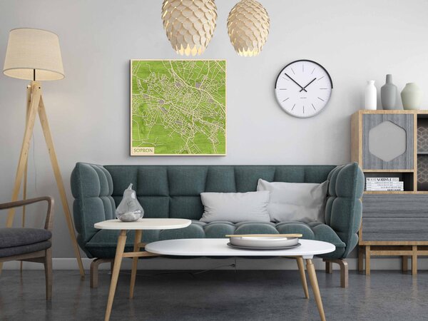 Sopron 3D fa várostérkép fali dekoráció – Natura Products