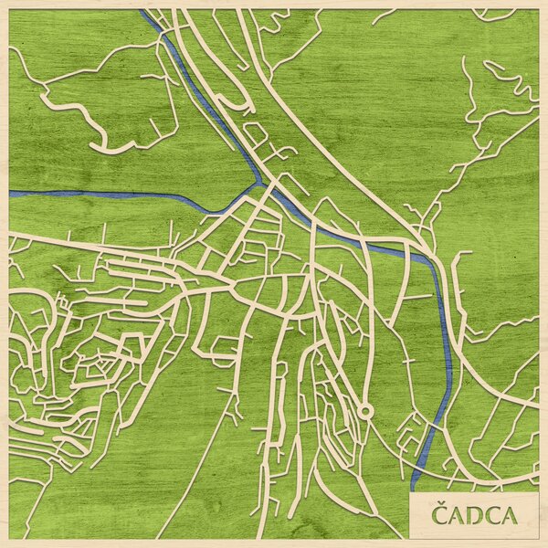 Csaca – Čadca 3D fa várostérkép fali dekoráció – Natura Products
