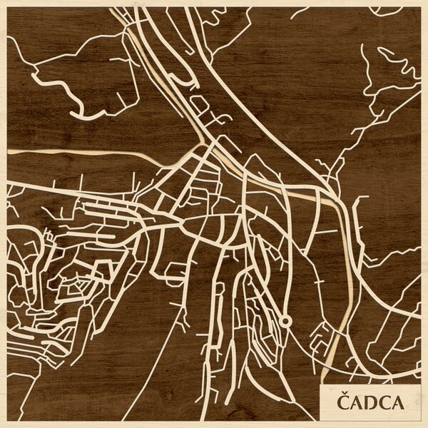 Csaca – Čadca 3D fa várostérkép fali dekoráció – Natura Products