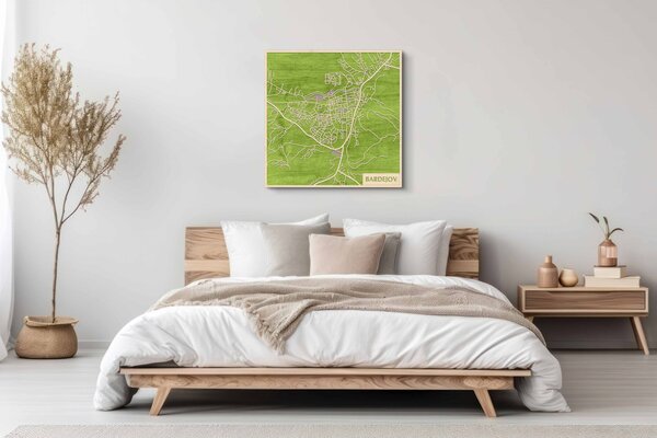 Bártfa – Bardejov 3D fa várostérkép fali dekoráció – Natura Products