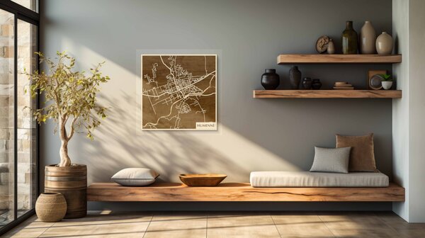 Homonna – Humenné 3D fa várostérkép fali dekoráció – Natura Products