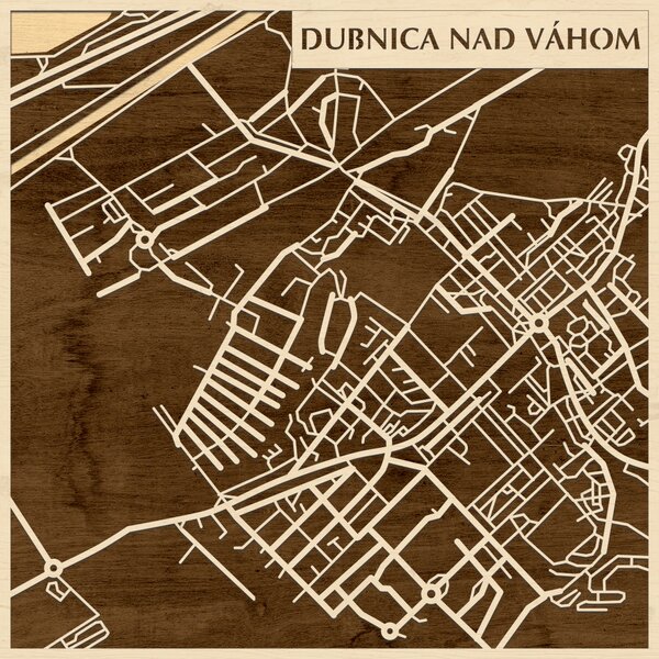 Dubnica nad Váhom 3D fa várostérkép fali dekoráció – Natura Products