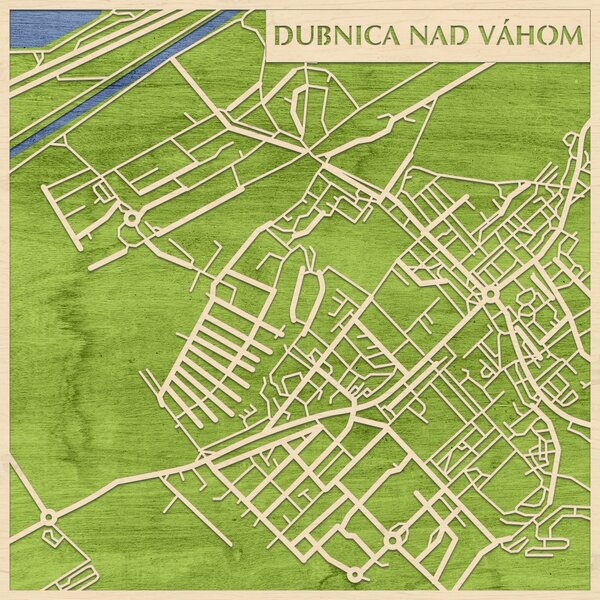 Dubnica nad Váhom 3D fa várostérkép fali dekoráció – Natura Products