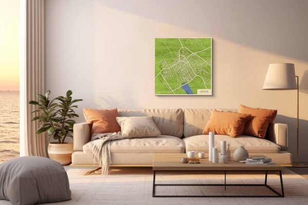 Léva – Levice 3D fa várostérkép fali dekoráció – Natura Products