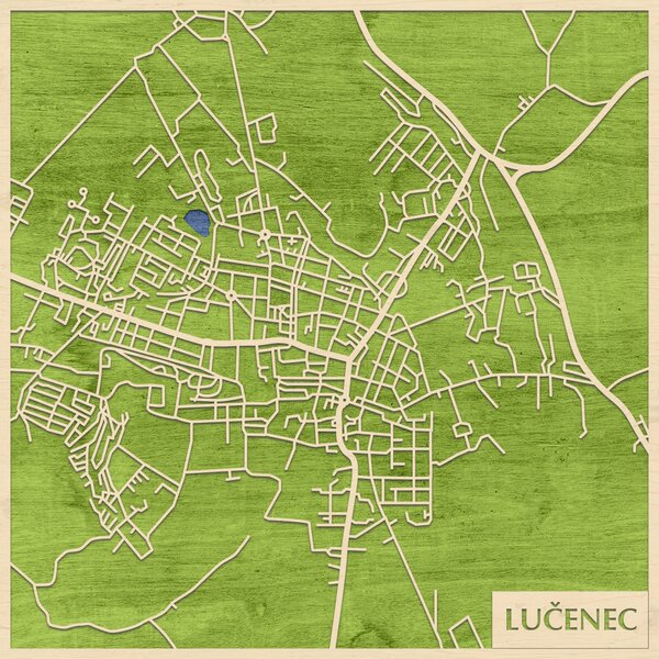 Losonc – Lučenec 3D fa várostérkép fali dekoráció – Natura Products