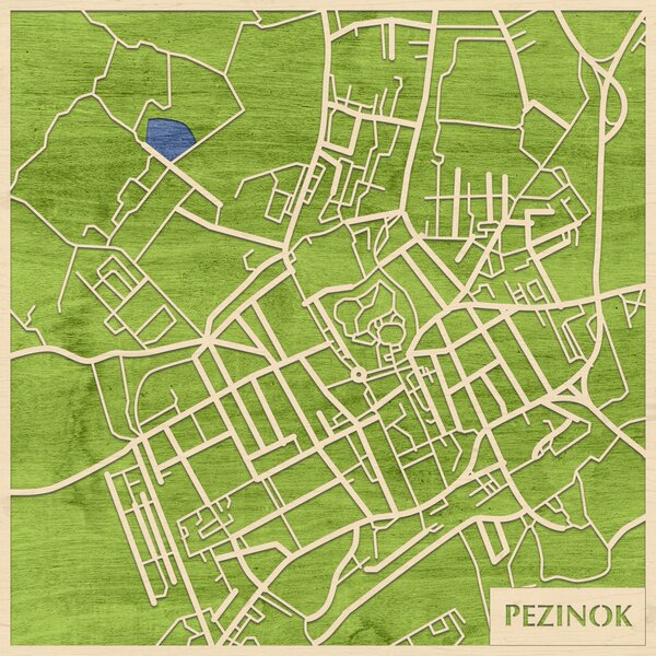 Bazin – Pezinok 3D fa várostérkép fali dekoráció – Natura Products