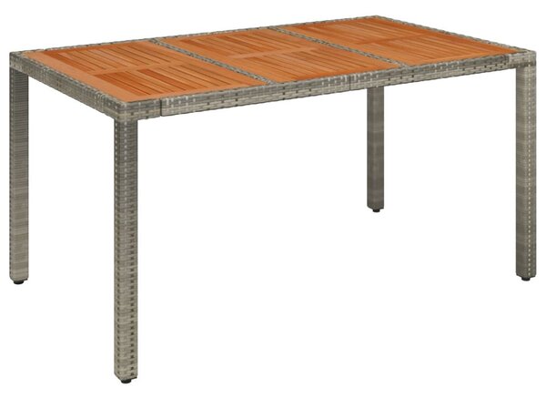 5 részes szürke polyrattan kerti étkezőgarnitúra párnával